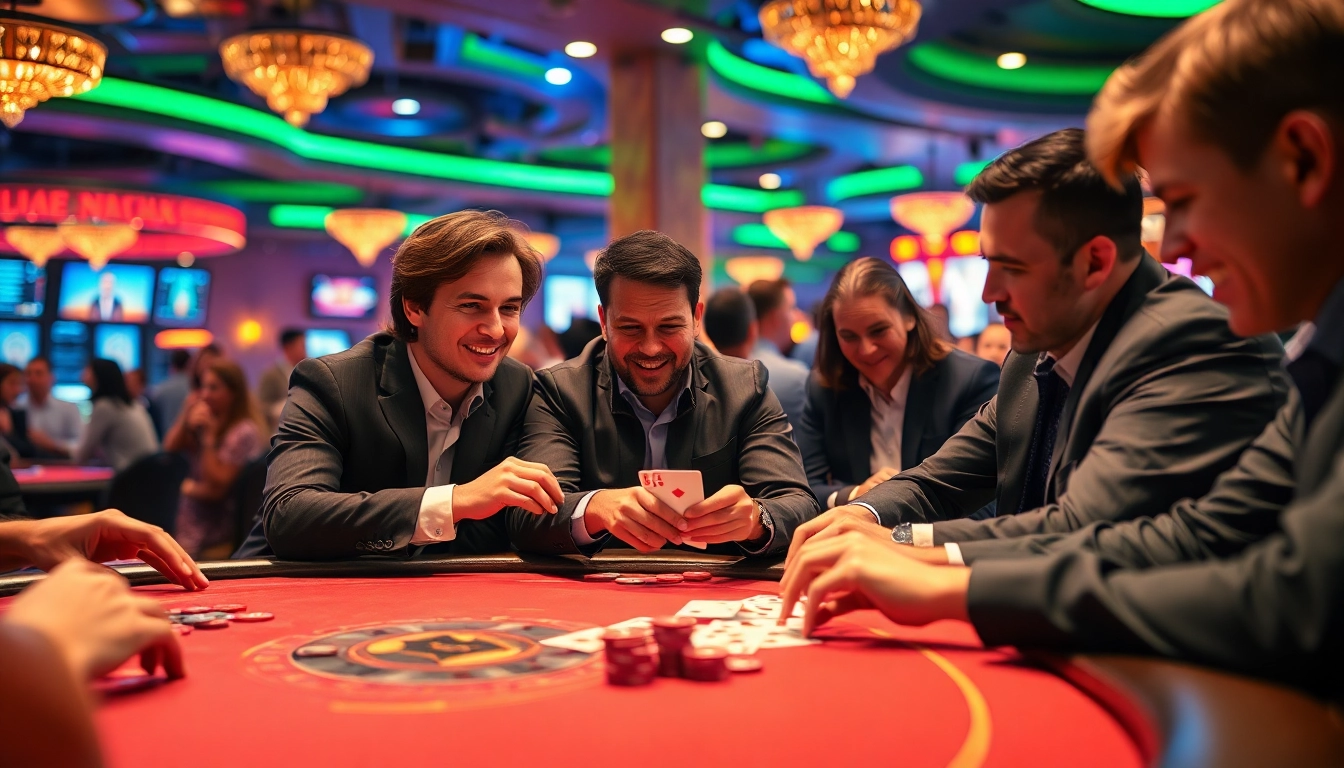Explore the exciting ambiance of meilleur casino en ligne france with professional gamblers engaged in thrilling games.